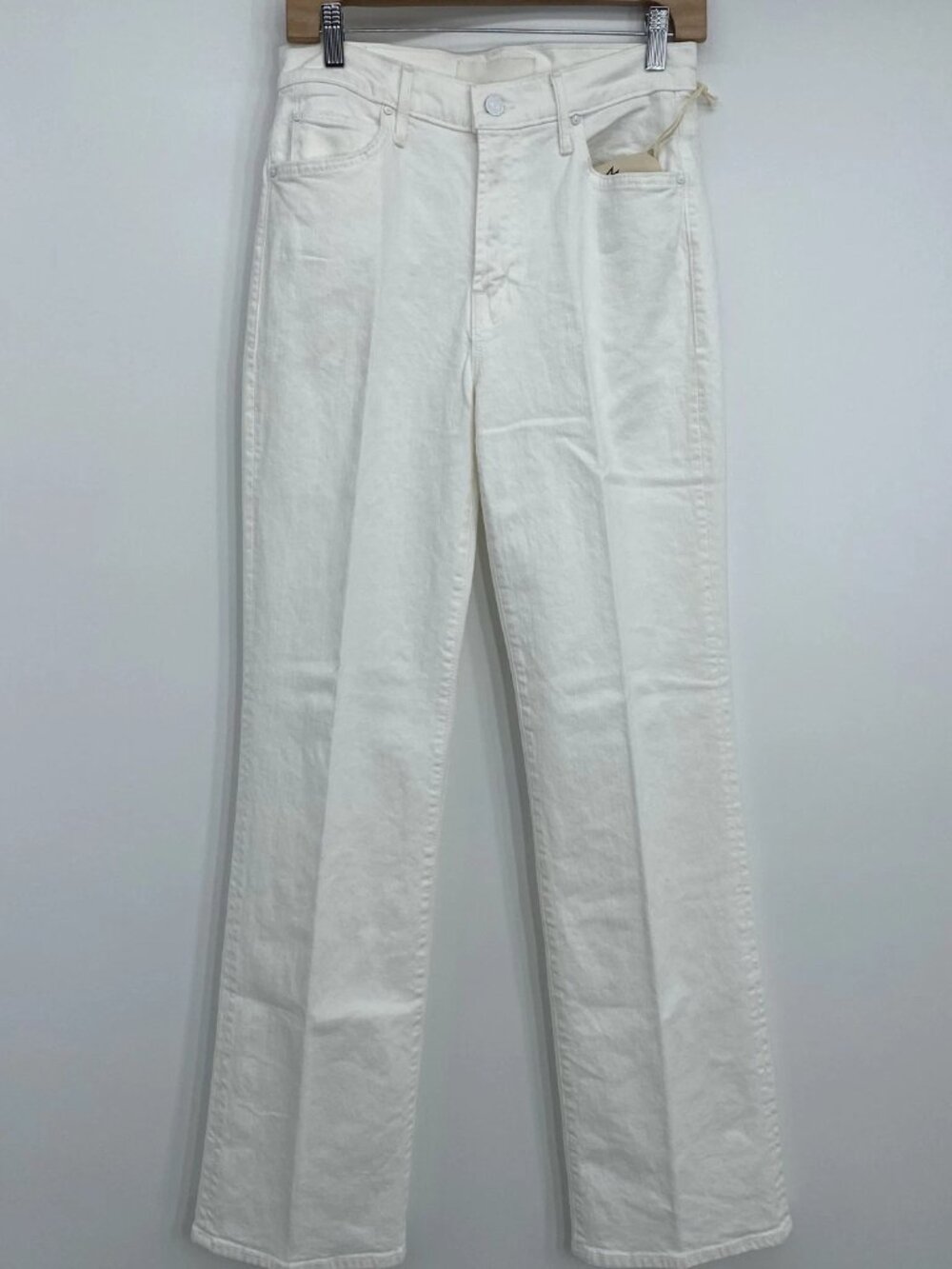 Mother Superior Womens Jeans Totally Innocent White Size 28 The Kick It Denim